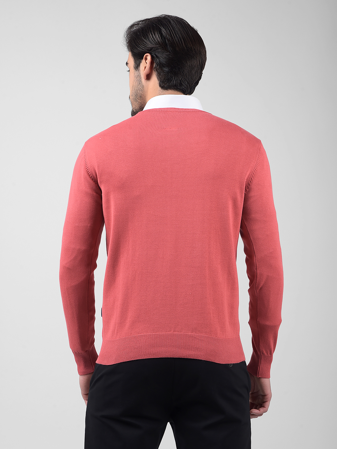 Numero Uno Men Solid Pink Sweater